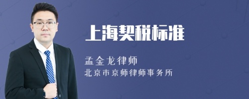 上海契税标准