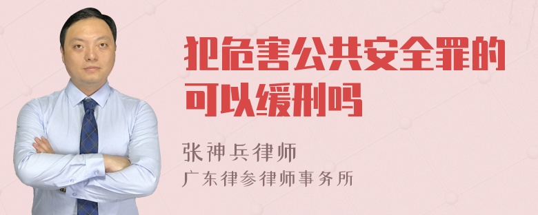 犯危害公共安全罪的可以缓刑吗