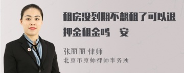 租房没到期不想租了可以退押金租金吗–安