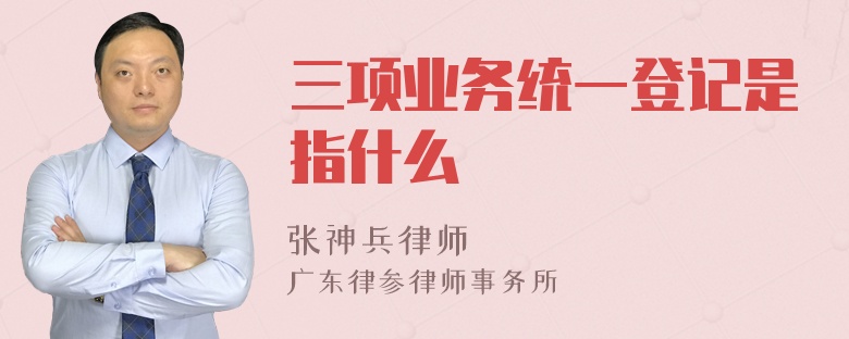 三项业务统一登记是指什么