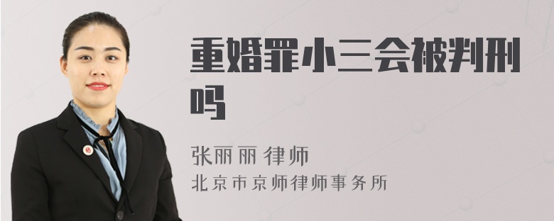 重婚罪小三会被判刑吗