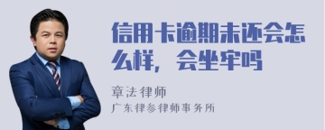 信用卡逾期未还会怎么样，会坐牢吗