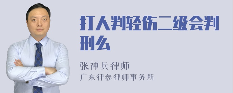 打人判轻伤二级会判刑么