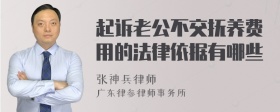 起诉老公不交抚养费用的法律依据有哪些