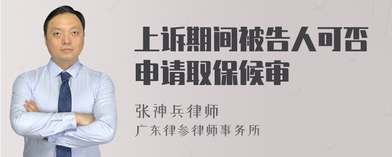 上诉期间被告人可否申请取保候审