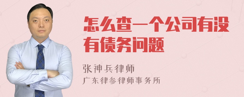 怎么查一个公司有没有债务问题