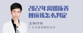 2022年离婚抚养权应该怎么判定