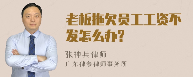 老板拖欠员工工资不发怎么办?