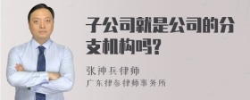 子公司就是公司的分支机构吗?