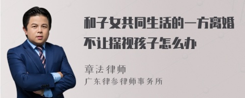 和子女共同生活的一方离婚不让探视孩子怎么办