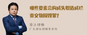 哪些要素会构成失职造成珍贵文物损毁罪?