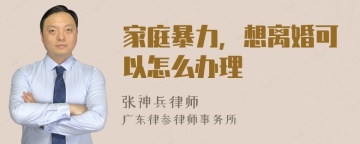 家庭暴力，想离婚可以怎么办理