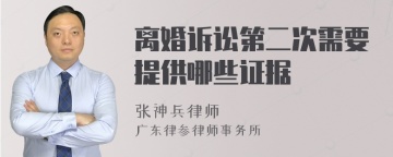 离婚诉讼第二次需要提供哪些证据