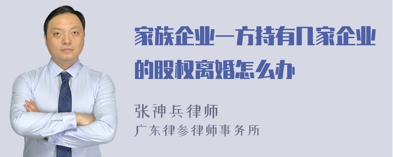 家族企业一方持有几家企业的股权离婚怎么办