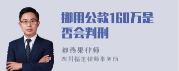 挪用公款160万是否会判刑