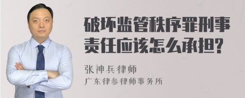 破坏监管秩序罪刑事责任应该怎么承担?