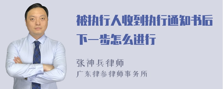 被执行人收到执行通知书后下一步怎么进行