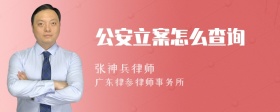 公安立案怎么查询