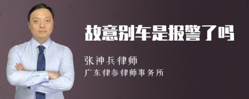 故意别车是报警了吗