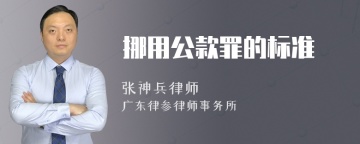 挪用公款罪的标准