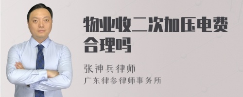 物业收二次加压电费合理吗