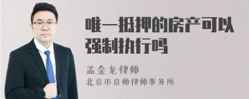 唯一抵押的房产可以强制执行吗