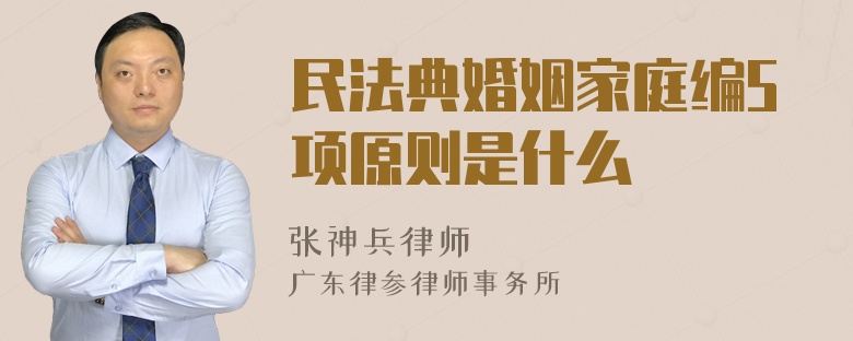 民法典婚姻家庭编5项原则是什么