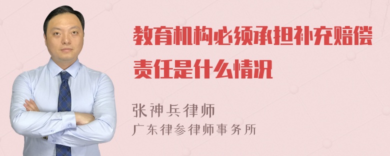 教育机构必须承担补充赔偿责任是什么情况