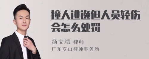 撞人逃逸但人员轻伤会怎么处罚