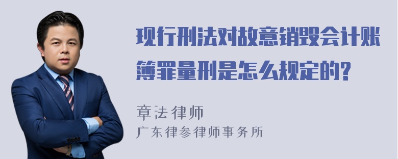 现行刑法对故意销毁会计账簿罪量刑是怎么规定的?