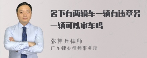 名下有两辆车一辆有违章另一辆可以审车吗