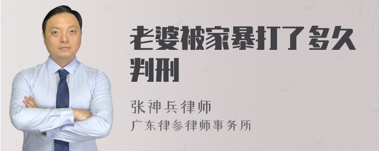 老婆被家暴打了多久判刑