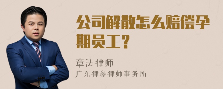 公司解散怎么赔偿孕期员工？