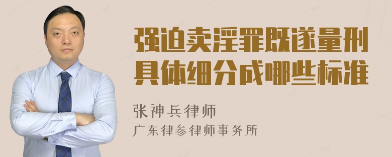 强迫卖淫罪既遂量刑具体细分成哪些标准