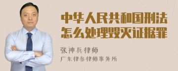 中华人民共和国刑法怎么处理毁灭证据罪