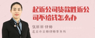 起诉公司货款胜诉公司不给钱怎么办