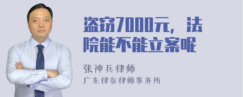 盗窃7000元，法院能不能立案呢