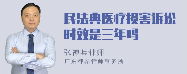 民法典医疗损害诉讼时效是三年吗