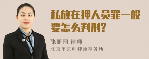 私放在押人员罪一般要怎么判刑?