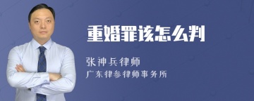 重婚罪该怎么判