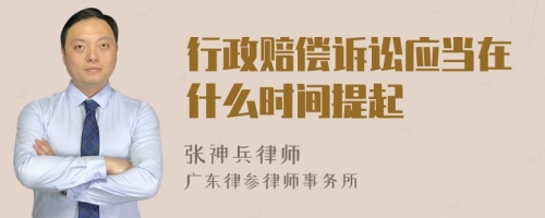 行政赔偿诉讼应当在什么时间提起