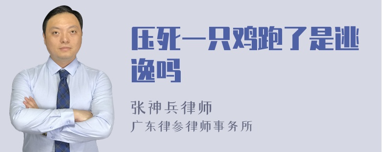 压死一只鸡跑了是逃逸吗