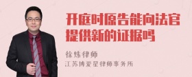 开庭时原告能向法官提供新的证据吗