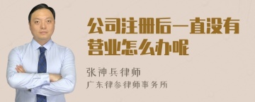 公司注册后一直没有营业怎么办呢