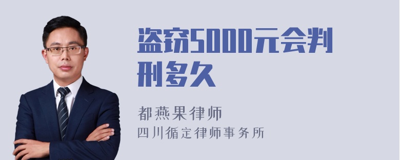 盗窃5000元会判刑多久