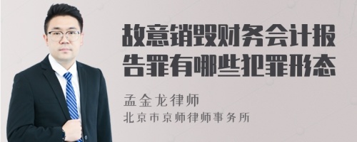 故意销毁财务会计报告罪有哪些犯罪形态