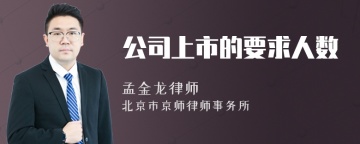 公司上市的要求人数