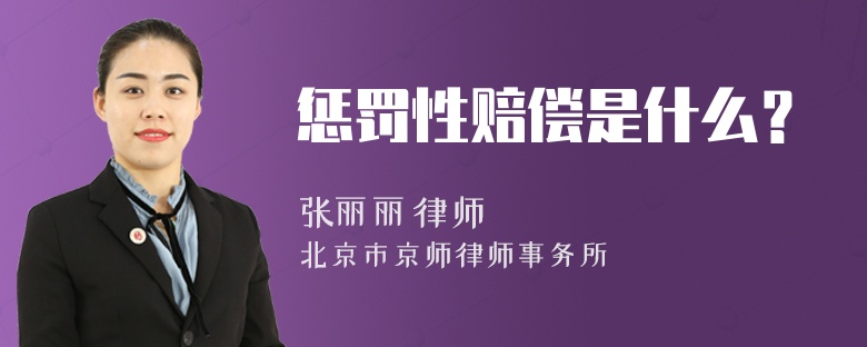 惩罚性赔偿是什么？