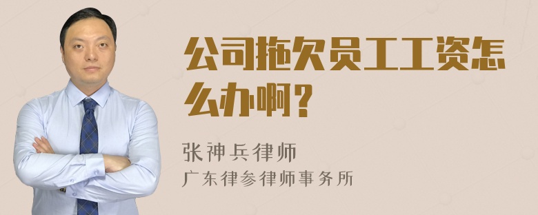 公司拖欠员工工资怎么办啊？