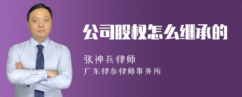 公司股权怎么继承的